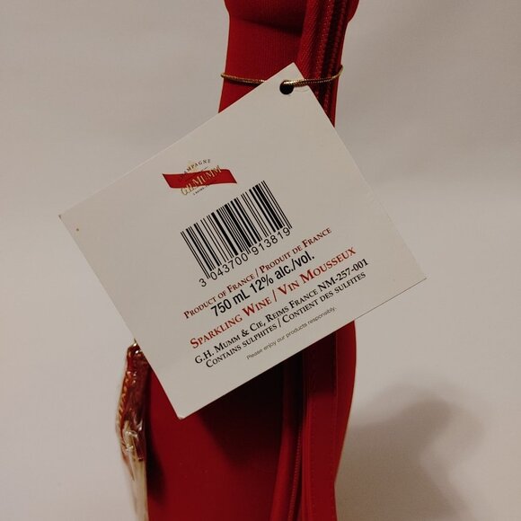 G.H. MUMM Brute Cordon Rouge Champagne Red Zipped Insulating Case & Keychain NEW - Picture 2 of 9